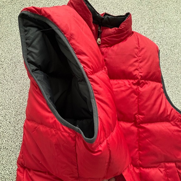 Vintage LL Bean Down Vest Reversible Black Red Mens Size L Puffer Quilted Zip - Picture 16 of 16